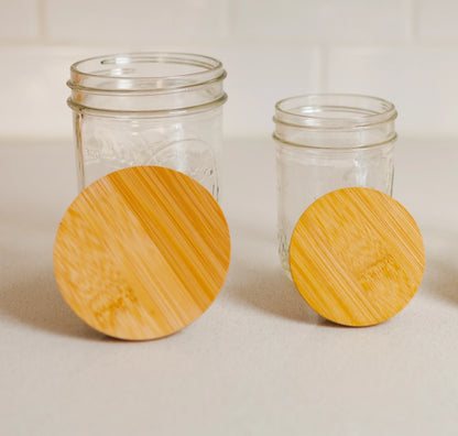Bamboo Mason Jar Lid