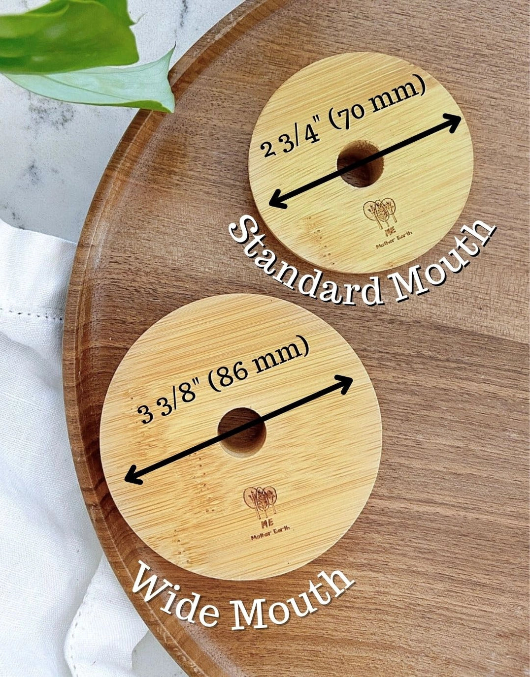 Bamboo Mason Jar Lid