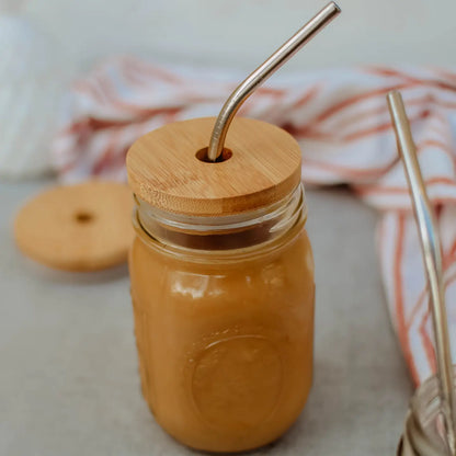 Bamboo Mason Jar Lid